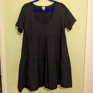 Black Smock Midi Dress Summer Dress
